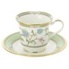 Американская чашка-блюдце Noritake 220 куб. см Yoshino 2 Customers Green Bone China & (Парный набор) Y6704/9983
