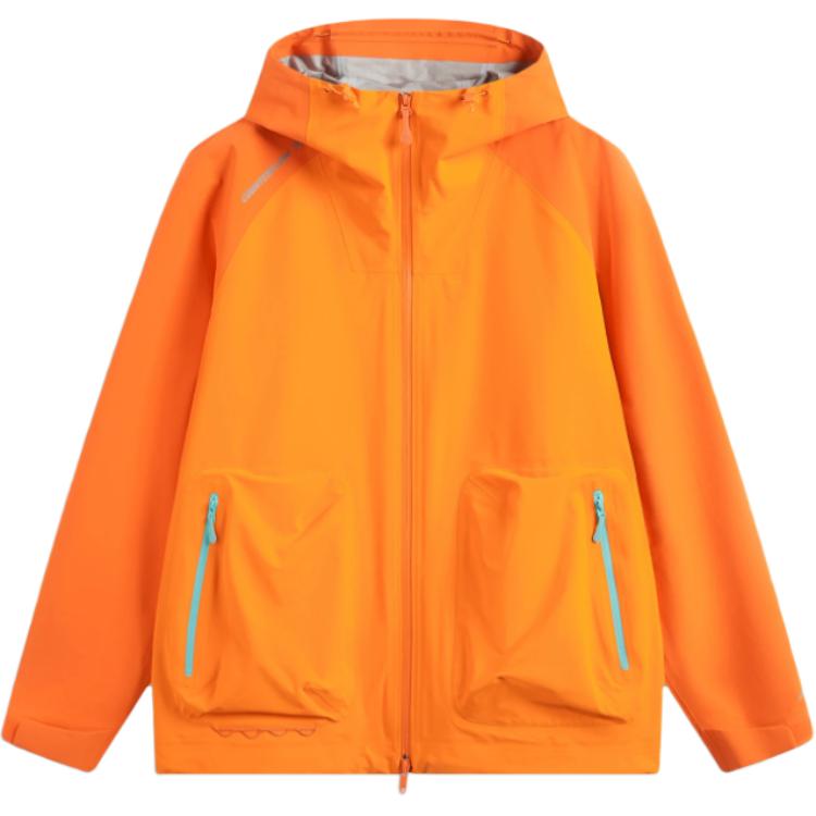 Li-Ning Outdoor Series Sports Casual Simple Long Hooded Zipper Warm Jacket Unisex Jacket Sunset-Orange AEMU041-3