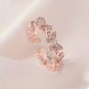 1 шт., элегантный и классический стиль, серебристо-розово-золотистое открытое кольцо в форме бабочки, инкрустированное блестящим циркониевым кольцом