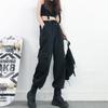 Летние женские брюки-карго с завышенной талией в стиле Харадзюку, широкие брюки-карго для женщин, мешковатые шаровары, женские брюки в стиле хип-хоп, джоггеры