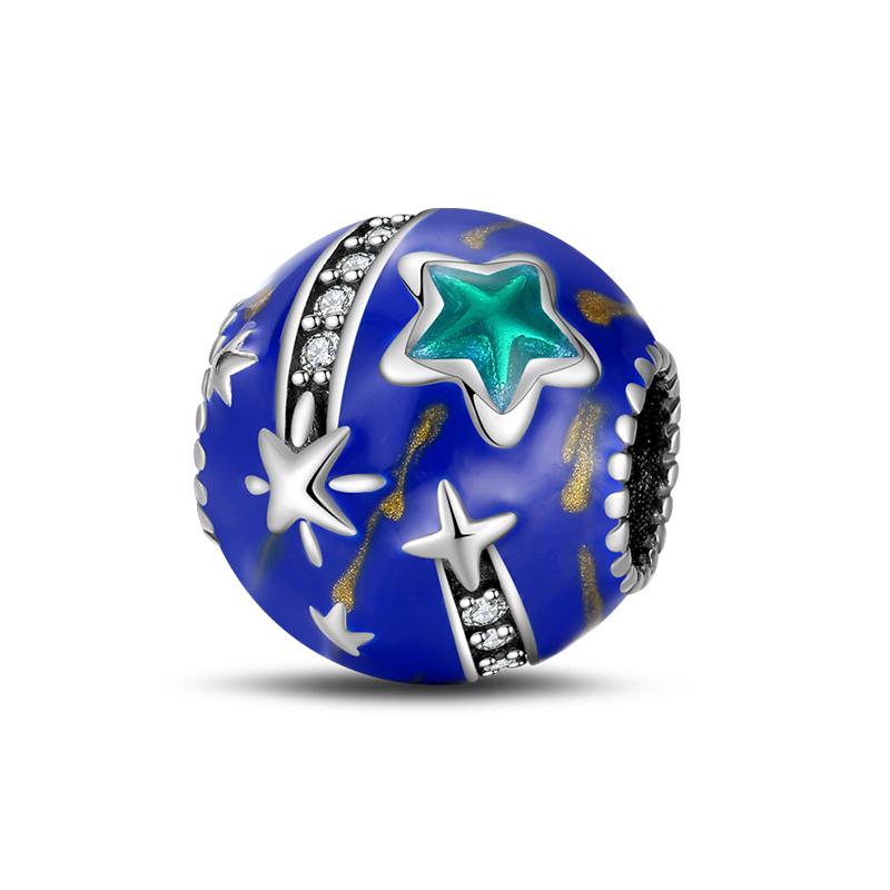 Charms 925 Sterling Silver Sun Moon Star Earth Rocket Planet Charms Beads Fit 925 Original Bracelets DIY Fine Jewelry