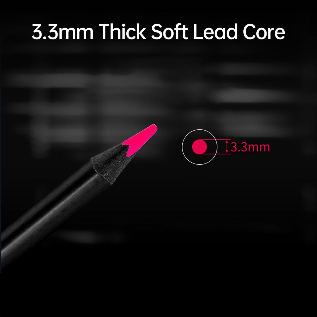 H&B 24 цветных карандаша на масляной основе, предварительно заточенные, 3,3 мм, широкий спектр ярких цветов для эскизов