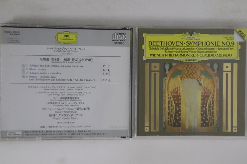 CD LUDWIG VAN BEETHOVEN / WIENER PHILH - Symphonie No. 9 4195982 Deutsche Grammo Europe Classical Used