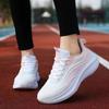 Женские спортивные туфли Flyknit, повседневные сетчатые дышащие одинарные туфли, кроссовки со шнуровкой спереди, легкие кроссовки для бега 36-40