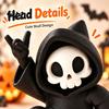 3D Printed PLA Halloween Gift Little Pumpkin Skull Ornament, Decor, Cute Desktop Figurine for Home Table Decoration And Festive Party Display