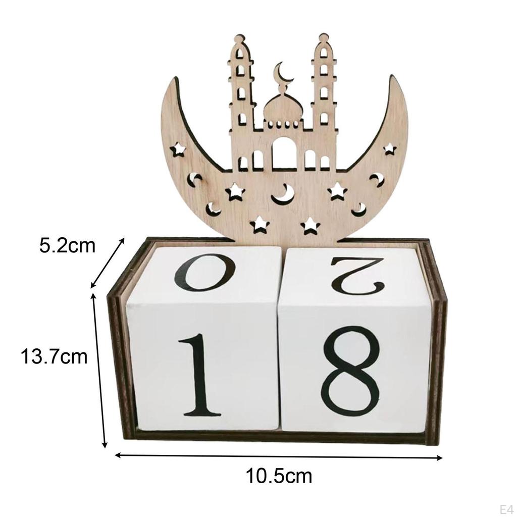 Ид Адвент календарь Мубарак украшения Рамадан подарок художественные поделки деревянный знак орнамент для