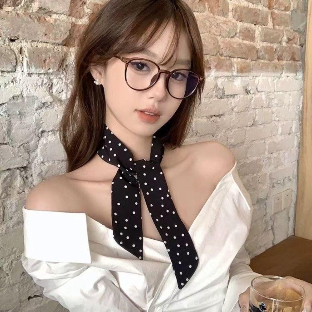 Polka Dot Neck Strap Luxury Hair Band Fashion Neck Scarf Clothing Accessories