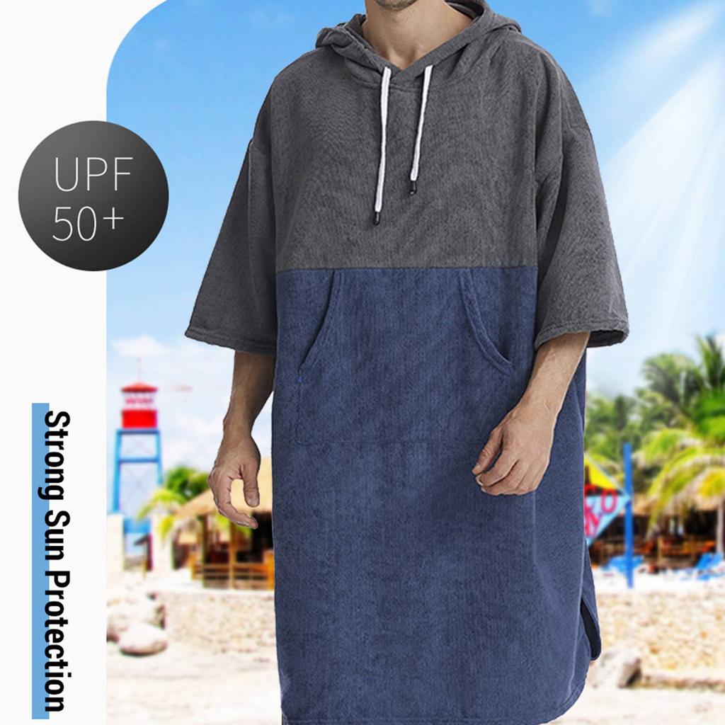 Быстросохнущие банные полотенца, халат для переодевания в бассейне, быстросохнущее пончо, полотенце с капюшоном для серфинга и дайвинга, пляжная накидка, ветрозащитная и теплая