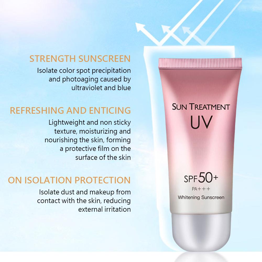 1PC 60ml Waterproof Facial Body Sunscreen Whitening Sun Cream Sunblock Skin Protective Cream Anti Sun Facial Protection Cream SPF50+