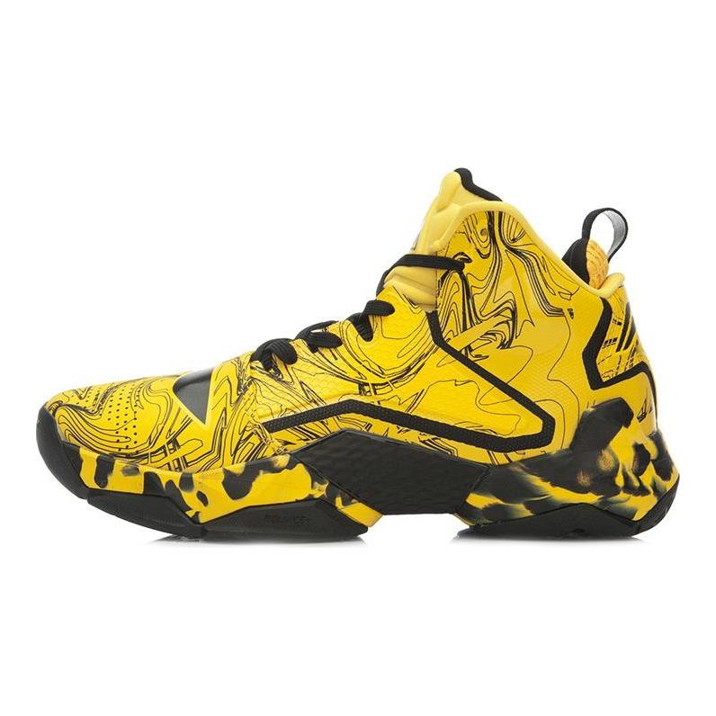 Баскетбольные кроссовки Li Ning Power 2 Мужские Высокие Желто-Черные ABAK035-6