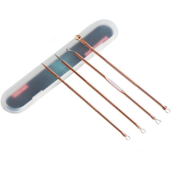 4Pcs/set Acne Blackhead Removal Stainless Pimple Spot Comedone Extractor Beauty Face Clean Care Tools Facial Pore Cleanser