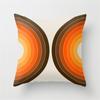 Vibrant Orange Rainbow Sunset Print Pillow Cover Abstract Geometric Lines Pillow Cover Sofa Car Office Cushion Cover Home Decor