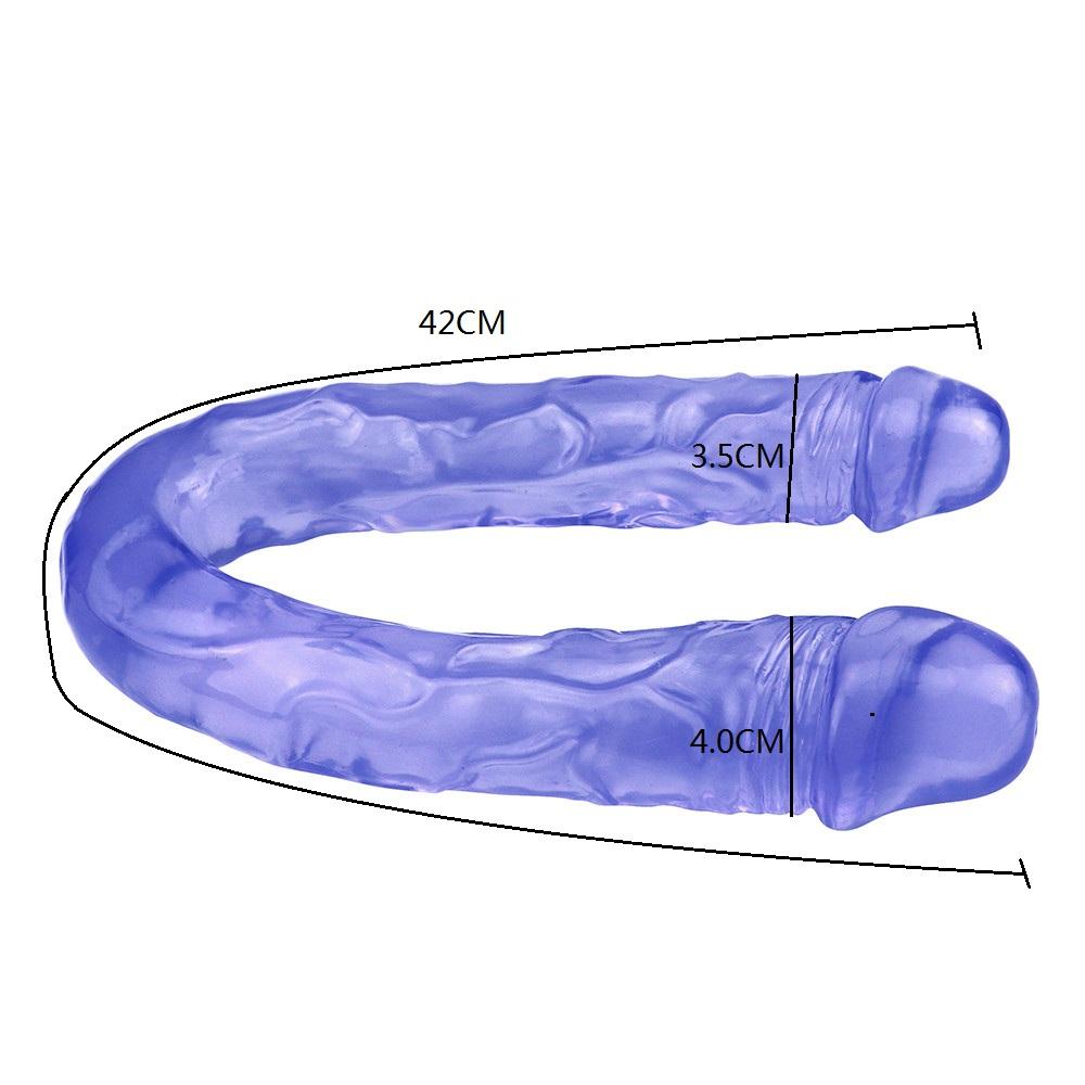 Мягкий фаллоимитатор, двойной длинный реалистичный фаллоимитатор RUNYU Cock, лесбийский вагинальный анальный штекер, пенис для женщин, фаллоимитаторы, секс-игрушки