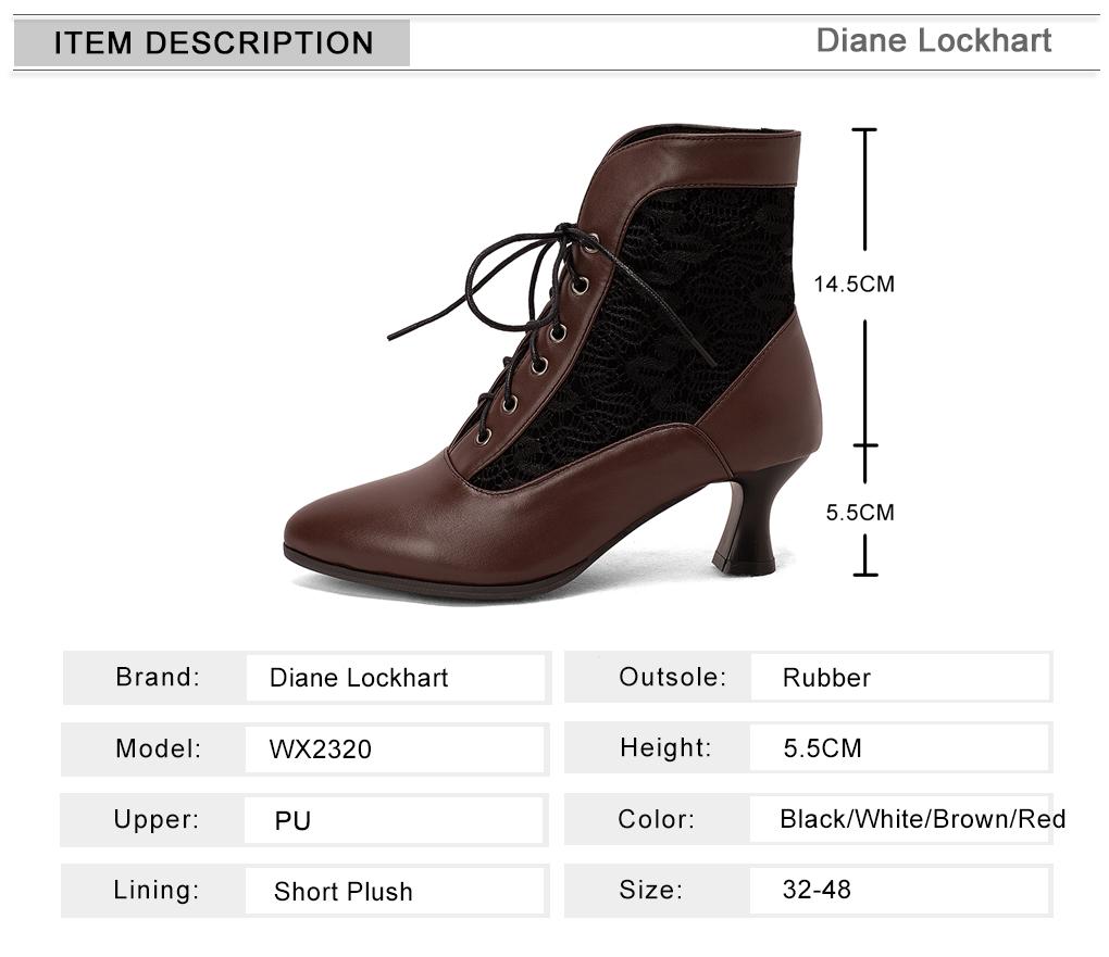 Модная женская викторианская обувь на щиколотке с острым носком, кожаная, на шнуровке, с перфорацией, в стиле панк, стимпанк, на высоком каблуке, больших размеров 32-46