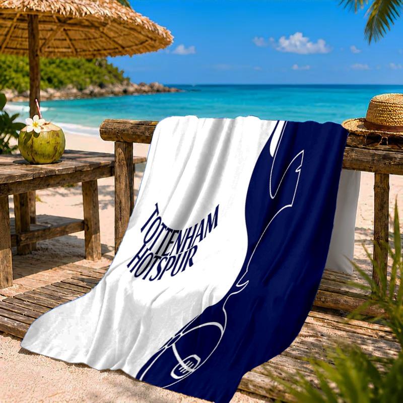 Tottenham Crest Design Beach Towel Microfiber Beach Towel, Lightweight and Quick-Dry, for Summer Travel, Swimming Pool Fan Birthday Gift