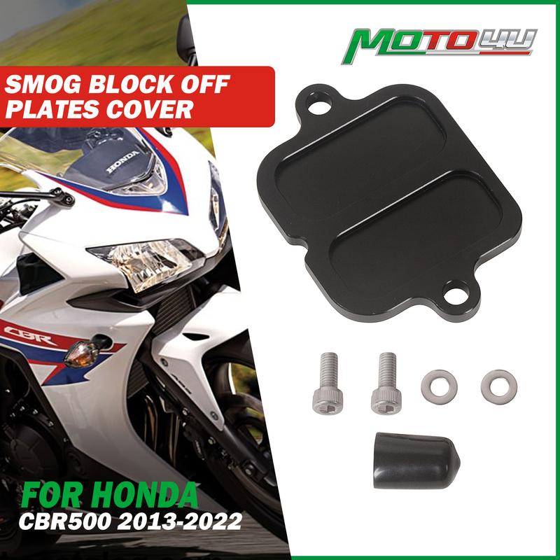 For Honda CBR 500 CBR500 2013 2014 2015 2016 2017 2018 2019 2020 2021 2022 Aluminum Motorcycle Smog Block Off Plates Cover Fit