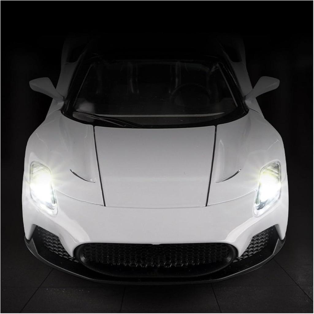 Масштаб 1/22 Maserati MC20, модель спортивного автомобиля со звуком и светом, откидная модель из сплава, литая под давлением модель автомобиля для детей, игрушка в подарок