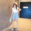 Girls Strap Swimsuit Dress Middle Large Kids Spring Beach Vacation Photo Cute Swimming Wear