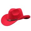 Calf Head Western Cowboy Hat Men's and Women's Riding Hat Outdoor Tourism Equestrian Hat Bent Brim Wool Travel Hat