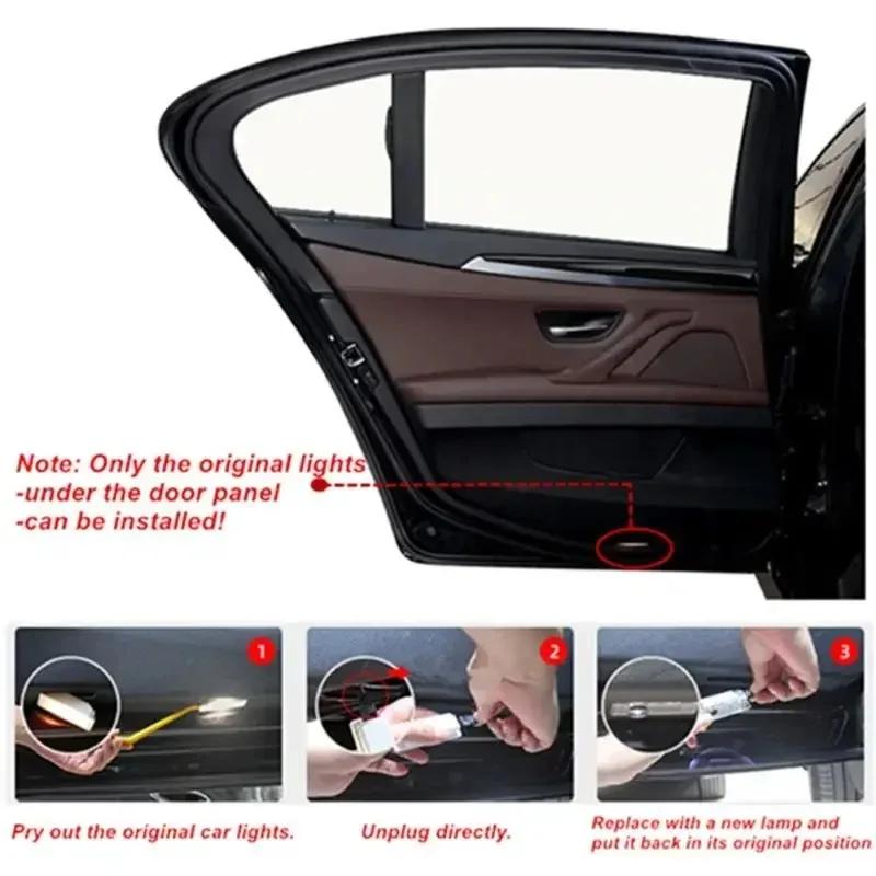 For BMW M 2/4Pcs for BMW X1-X6 series E81 E82 E87 E88 F20 F21 20-18 projector G11 G12 G30 G31 Car LED welcome light is suitable Accessory