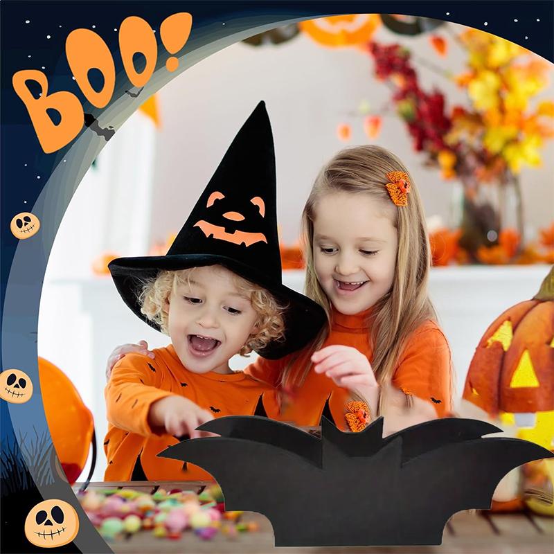 Halloween Bat Makeup Brush Holder Gothic Wooden Storage Box Display Holder Cosmetics Jewelry Storage Tray Home Party