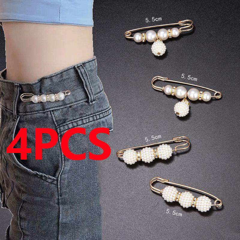 4 шт., комплект брошей из искусственного жемчуга, элегантный модный женский циркон, булавка на лацкане, свитер, платье, брошь, булавки, аксессуары «сделай сам», подарки