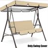 Swing Chair Canopy Replacement Top Cover Swing Chair Cover 2 /3 Seater Waterproof  Dustproof Balcony Garden Swing Chair Cover