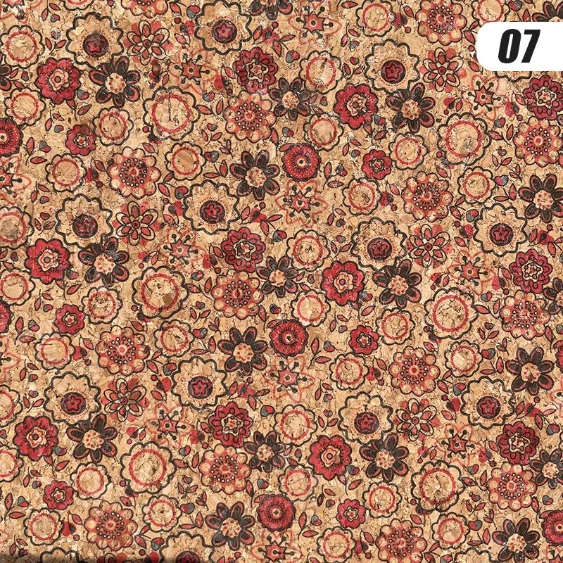 100X135См Принт на пробке Натуральная кожа из пробки Ткань для шитья своими руками Цвет дуба Ткань для дома Диван Автомобиль Сумка Декор Материал с текстурой дерева Ремесло
