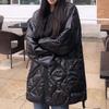 Plus Size Cotton-padded Bread Jacket Women's Autumn and Winter Loose-fitting Meat-covering Thin Large-pocket Jacket