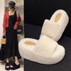Fairy Wind Fluffy Slippers Female 2024 Autumn and Winter New Fluffy Home Flat Bottom Outer Wear Plush Drag
