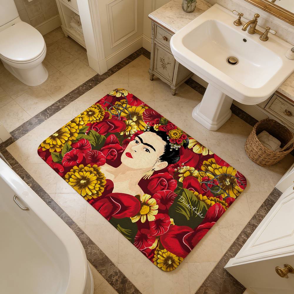 Mexican F-Fridas Floor Mat Rectangle Anti-slip Home Soft Badmat Front Door Indoor Outdoor Mat Hotel Decor Mat