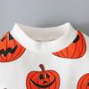 Рубашка с длинными рукавами и тыквой на Хэллоуин для маленьких мальчиков и девочек, верхняя одежда для детей 0-4 лет