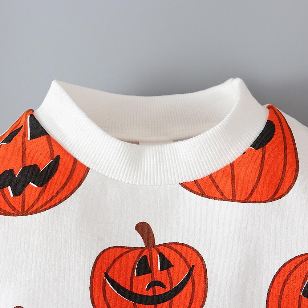Рубашка с длинными рукавами и тыквой на Хэллоуин для маленьких мальчиков и девочек, верхняя одежда для детей 0-4 лет