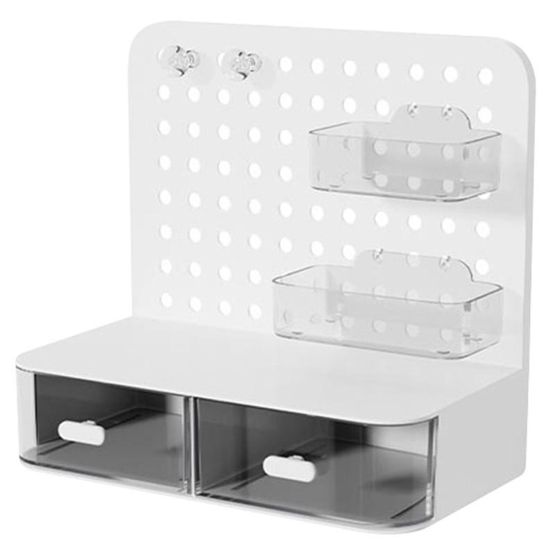 Hanging Drawer Organizer Desk Plastic Storage Box Cards Standees Pens Desktop Shelf