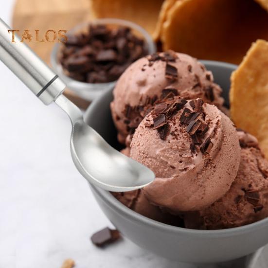 Ложка для мороженого из нержавеющей стали, удобная ручка, эргономичный дизайн, инструмент для любителей десертов, столовые приборы для десертов