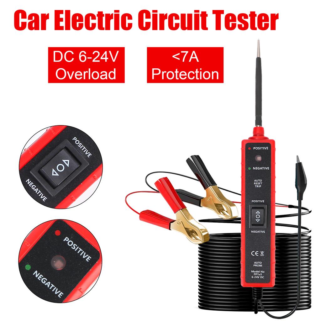 Инструмент для диагностики электрической системы, светодиодный светильник, силовой зонд, ручка, многофункциональный тестер автомобильных цепей с автоматическим сканированием мощности