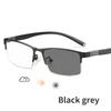 Photochromic Half Frame Myopia Glasses Luxury Metal Business Nearsighted Eyeglasses Retro Finished Optical Minus Eyewear Diopter