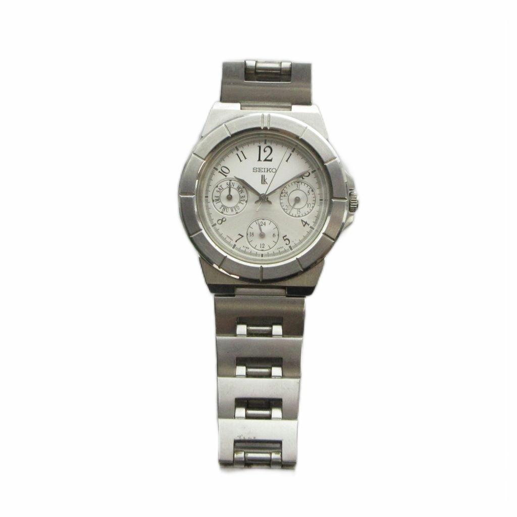 SEIKO Lukia Кварцевые часы Хронограф Логотип Серебристый Цвет 5Y89-0B20 GY18/ MQ Женские
