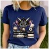 Unisex Womens Cotton  Dark Fairy Tale Style Print Tshirt Loose round Neck Casual Short Sleeve Fashion Top  Clothing Summer