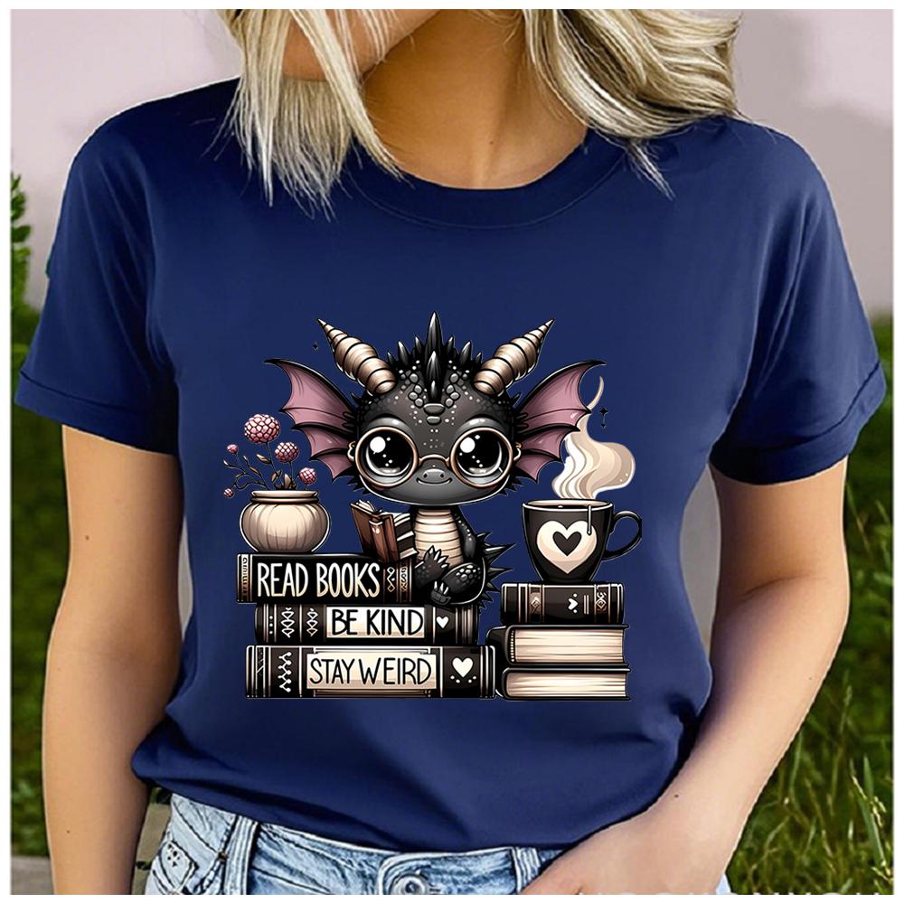 Unisex Womens Cotton  Dark Fairy Tale Style Print Tshirt Loose round Neck Casual Short Sleeve Fashion Top  Clothing Summer