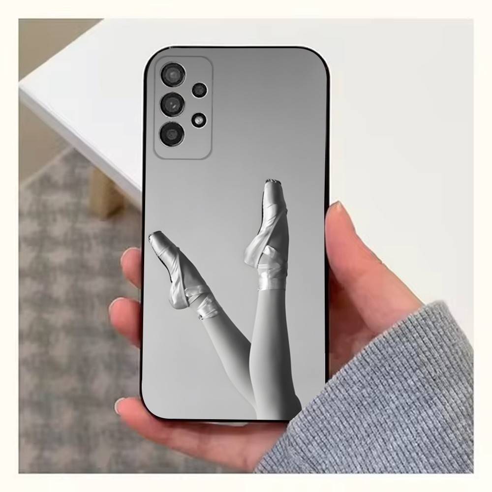 Танцующая Артистка Балерина Чехол Для Samsung S25,S24,S23,S22,S20,S21,S10,Ultra,Plus,Lite,FE,Мягкий Силиконовый Черный Чехол