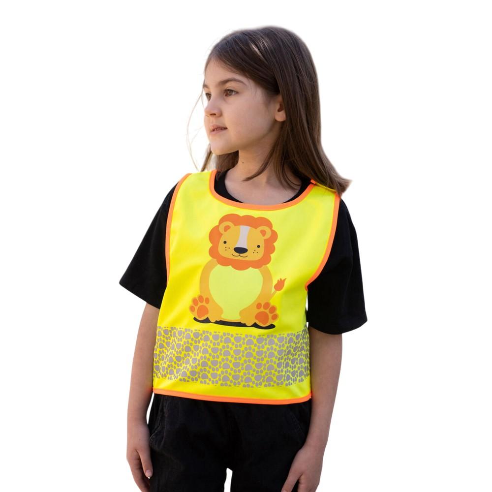 Korntex Childrens/Kids Funtastic Wildlife Lion Safety Hi-Vis Vest