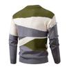 Мужской модный свитер с круглым вырезом и цветовыми блоками, мужской пуловер, базовый свитер