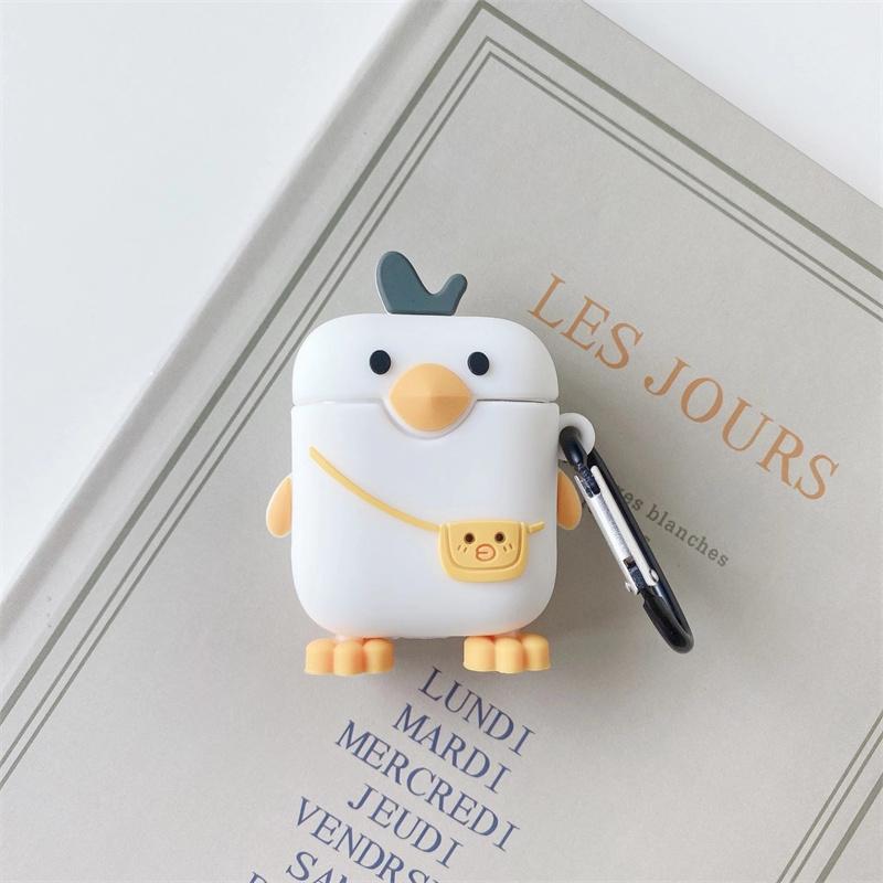 3D Чехол-утка для AirPods 4 2025 Мультяшный милый чехол для наушников для AirPods Pro 2 Чехол Мягкий чехол для AirPods 3