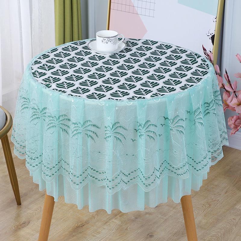 Водонепроницаемая круглая скатерть для обеденного чайного стола, скатерть для гостиничного дома, многофункциональная пылезащитная крышка, украшение для свадебной вечеринки