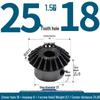 Закаленная сталь 45, коническая шестерня 90°, 1:1 Отношение, Готовое отверстие, Стандартное отверстие, Крепление винтовым отверстием