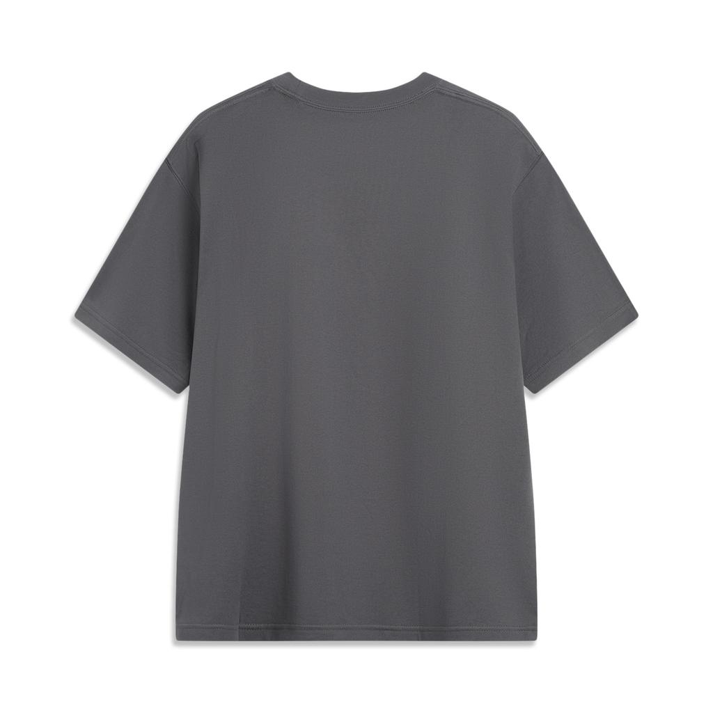 Li Ning Badfive Fashion Casual Loose Letter Print Short Sleeve T-Shirt Men Tops AHSVD97-1