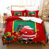 3D Christmas Duvet Cover Set Red Colour Merry Christmas Theme Tree Gift Pattern For Kids Teens Adult Bedding Set King Queen Size