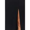 Black Smart Crepe Slit Detailed Maxi High Waist Stretchy Knitted Skirt Twoss23et00351