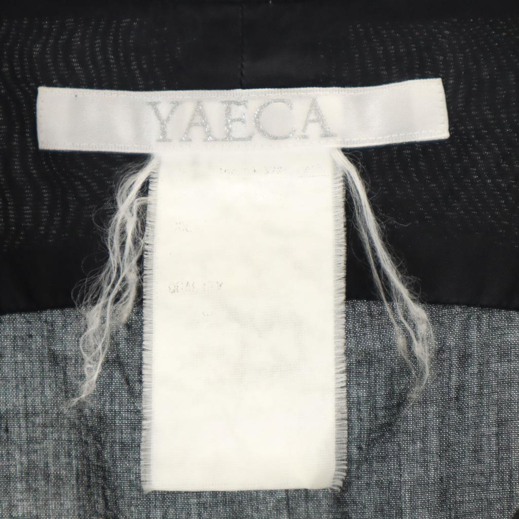 YAECA Рубашка с коротким рукавом, открытым воротником, черная, женская, б/у